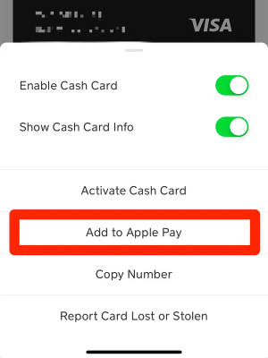 Add Cash App Card to Apple Pay